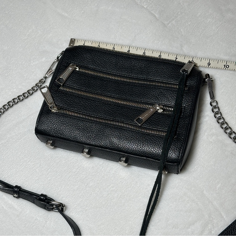 Rebecca Minkoff Avery Black & Silver Crossbody Purse